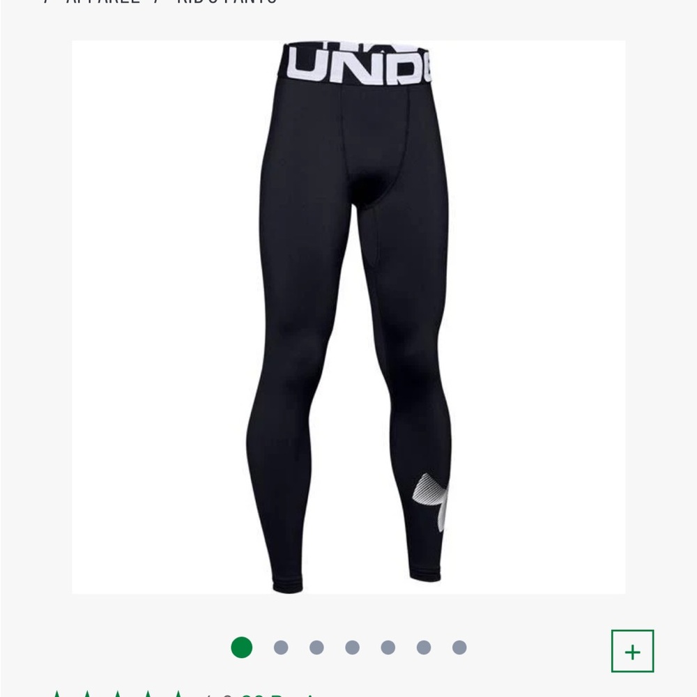 Under Armour Youth Coldgear Black Compression Leggings M